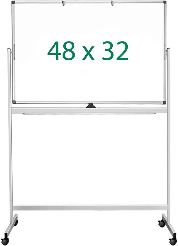 Photo 1 of Double Sided Mobile Whiteboard, 47 inch x 31.5 inch to be exact