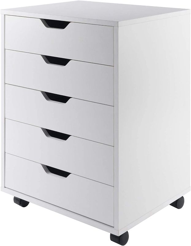 Photo 1 of Winsome Halifax Storage/Organization, 5 drawer, White 16"D x 19.25"W x 26.25"H

