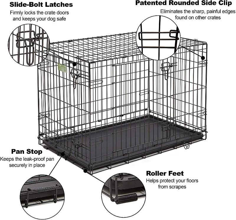 Photo 1 of (CRACKED CRATE; BENT METAL)
MidWest Homes for Pets iCrate, Single Door & Double Door Dog Crates, 36 x 23 x 25 inches

