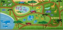 Photo 1 of Wildkin Kids Educational Play Rug for Boys and Girls, Features Skid-Proof Backing and Serged Borders
