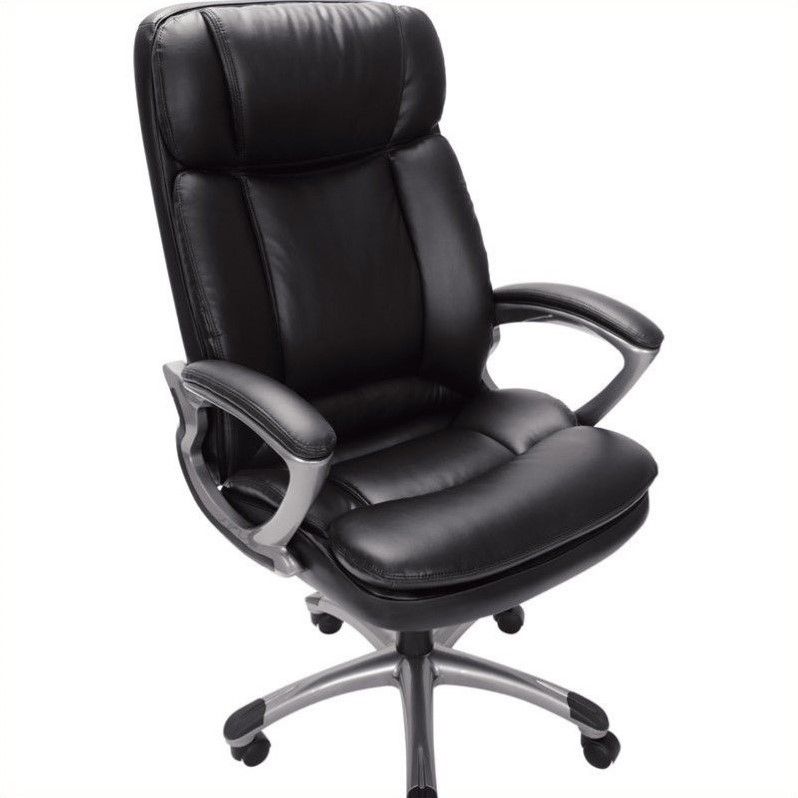 Photo 1 of MISSING HARDWARE***Serta Big and Tall Executive Office Chair Black Bonded Leather
