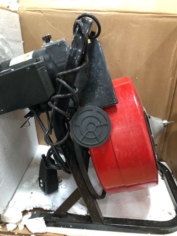 Photo 3 of *MISSING PARTS****Drain Cleaning Machine Portable Electric Drain Auger with Cutters Drain Auger Cleaner Plumbing Tool