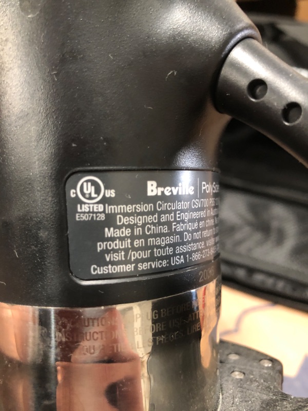 Photo 4 of ***PARTS ONLY*** Breville Polyscience HydroPro Sous Vide Immersion Circulator, 1450 Watt, Stainless, CSV700PSS1BUC1
