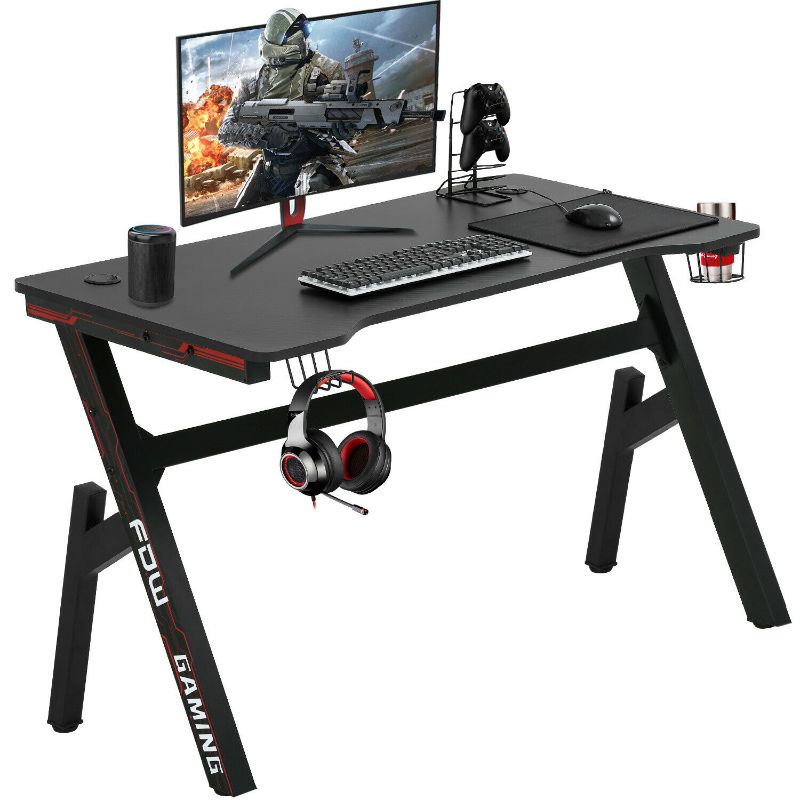 Photo 1 of missing hardware****Gaming Computer Desk Home Office Desk Extra Large Modern Ergonomic Black PC Carb
