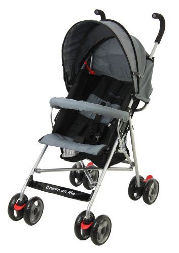 Photo 1 of Dream On Me Single Stroller with Large Canopy, Black
