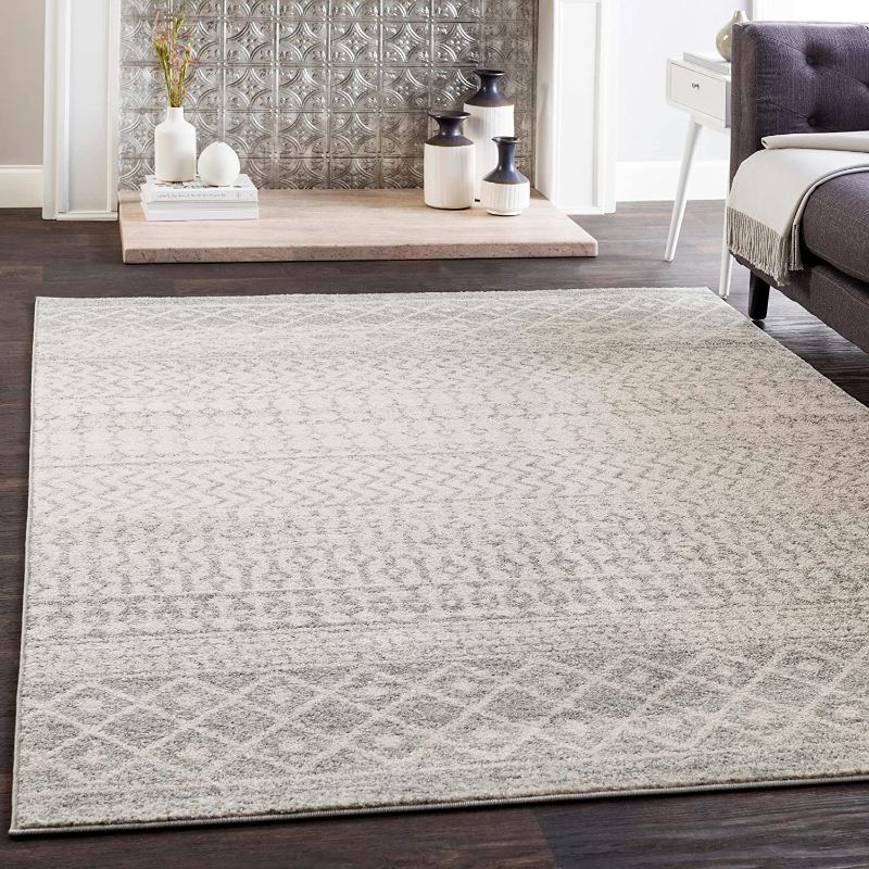 Photo 1 of Artistic Weavers Chester Boho Moroccan Area Rug,6' Square,Grey
