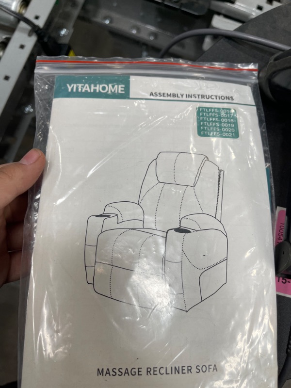 Photo 1 of **MISSING PARTS** *Box 2 of 2*YITAHOME Power Lift Recliner Chair for Elderly, Lift Chair with Heat and Massage, Faux Leather Recliner Chair with 2 Cup Holders, Side Pockets & Remote Control for Living Room (Black)
