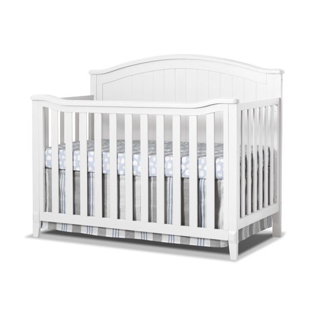 Photo 1 of **PARTS ONLY** Baby Crib with Mattress, White