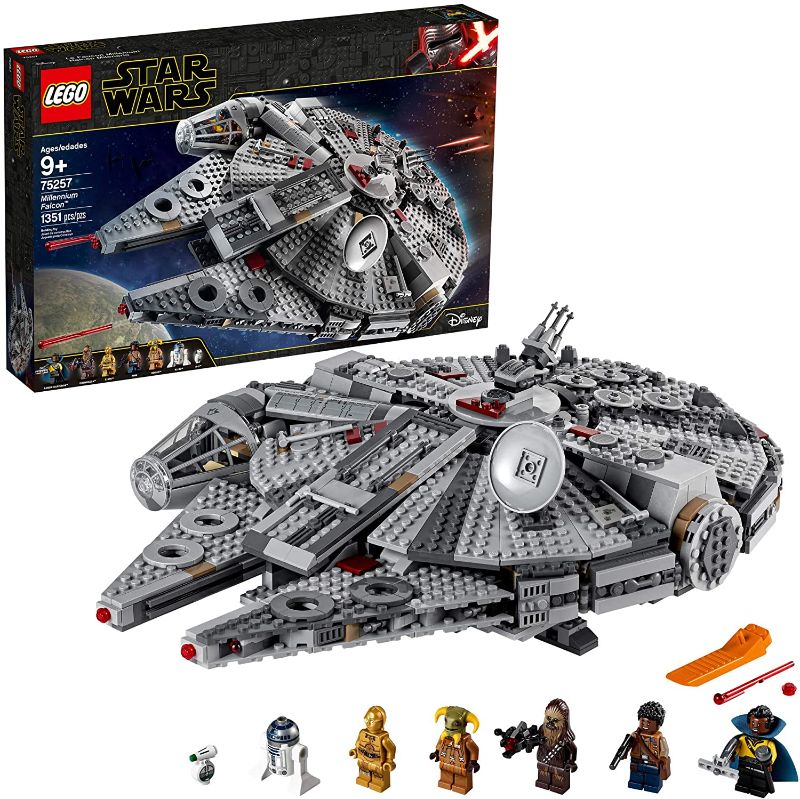 Photo 1 of LEGO Star Wars: The Rise of Skywalker Millennium Falcon 75257 Starship Model Building Kit and Minifigures (1,351 Pieces)