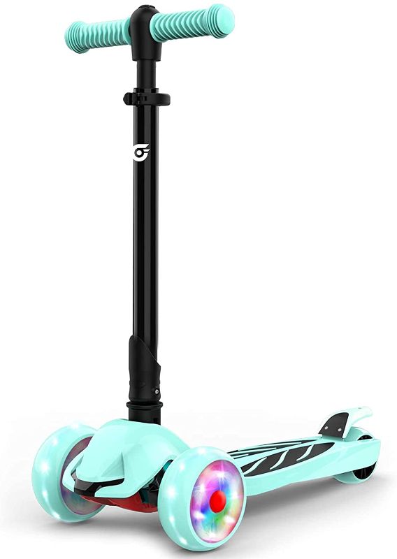 Photo 1 of Hiboy hidy Scooter for Kids, 3 Wheel Scooter, Adjustable Height & Flashing LED Wheels for Toddler, Kick Scooter for Kids, Boys & Girls, Suitable for Age 3-12