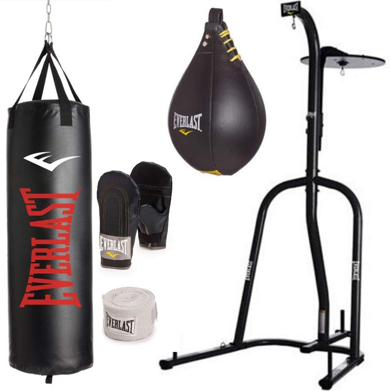 Photo 1 of ***PARTS ONLY*** Everlast Dual Station Heavy Bag Stand, 100-lb, Speedbag, Value Bundle
