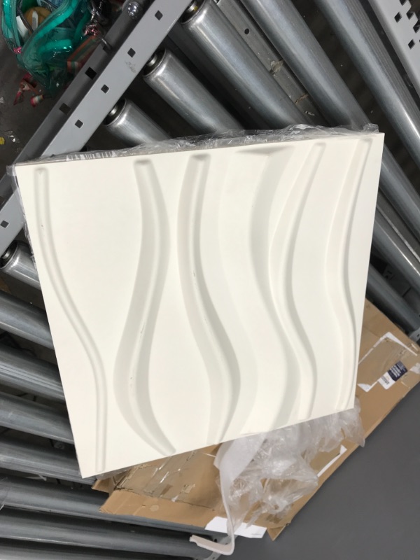 Photo 2 of **6 PACK, SIMILAR TO STOCK PHOTO**
Art3d 3D Wavy PVC Wall Panel in Matt White Cover 32 Sq.ft, for Interior Wall Decor in Living Room, Bedroom, Lobby, Office, Shopping Mall
