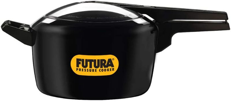 Photo 1 of **HANDLE IS BROKEN**
HAWKINS - F10 Hawkins Futura Hard Anodised Pressure Cooker, 5 L, Black
