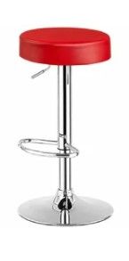 Photo 1 of *Stock photo for reference only*
RED Swivel Adjustable Height Bar Stool