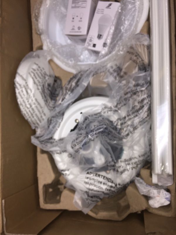 Photo 4 of *Water Damaged Box*
Ristrello 44 in. LED Low Profile Indoor Fresh White Ceiling Fan with Light Kit