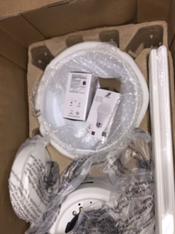 Photo 5 of *Water Damaged Box*
Ristrello 44 in. LED Low Profile Indoor Fresh White Ceiling Fan with Light Kit