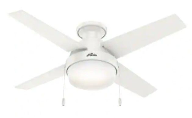 Photo 1 of *Water Damaged Box*
Ristrello 44 in. LED Low Profile Indoor Fresh White Ceiling Fan with Light Kit