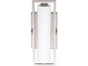 Photo 1 of Progress Lighting Frame Collection 15-Watt Brushed Nickel Integrated LED Bathroom Vanity Light with Glass Shades