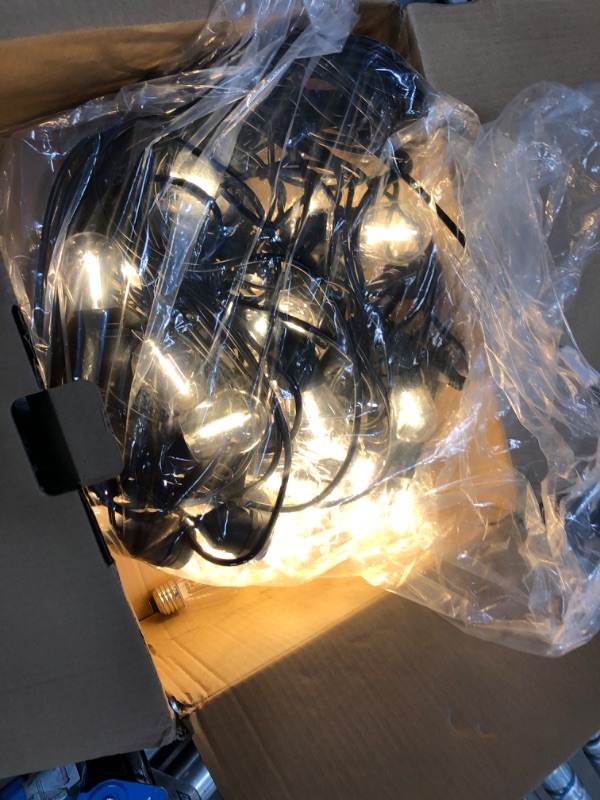 Photo 1 of 48FT LED Outdoor String Light, Waterproof Outdoor Patio LED Lights with Shatterproof Dimmable S14 Bulbs UL Listed Heavy-Duty Outdoor String Lights, Vintage Patio Lights for Wedding Party
