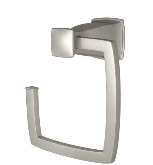 Photo 1 of Hensley Towel Ring with Press and Mark in Brushed Nickel