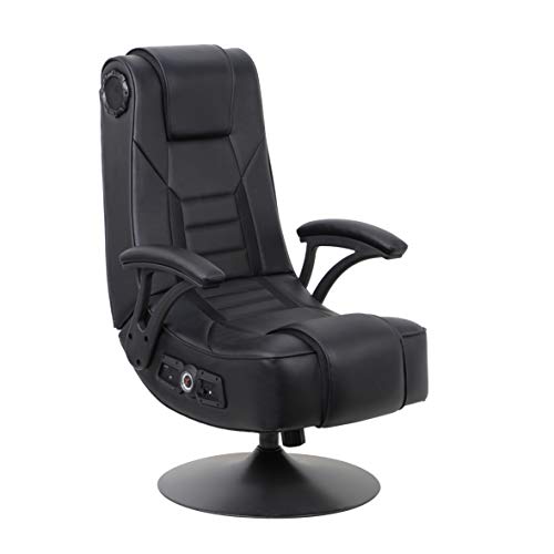 Photo 1 of X Rocker Mammoth Pedestal 2.1 BT PC Office Gaming Chair, 32" X 26" X 40.9", Black***HAS HOLE IN FRONT***
