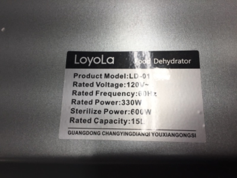 Photo 1 of Food Dehydrator Machine, LoyoLa Electric Dehydrator Faster Drying for Beef Jerky,Fruit, Dog Treats, Herbs, Vegetable, Dried Snacks with 4 Stainless Steel Trays and Time & Temperature Control
