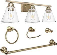 Photo 1 of hykolity 3 light bathroom gold