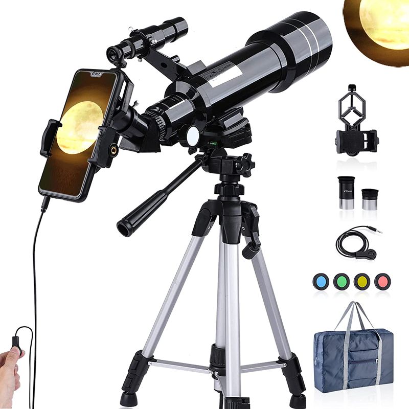 Photo 1 of ESSLNB Telescopes for Adults Kids Astronomy Beginners 80mm Astronomical Telescopes with 10X Phone Mount