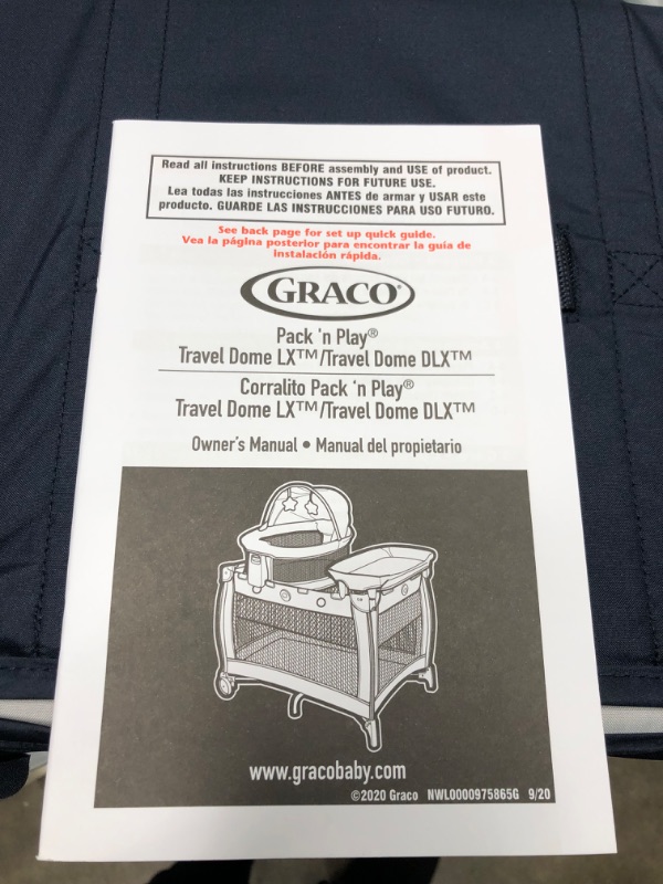 Photo 1 of Graco Pack 'n Play Travel Dome LX Playard | Includes Portable Bassinet, Full-Size Infant Bassinet, and Diaper Changer, Leyton
