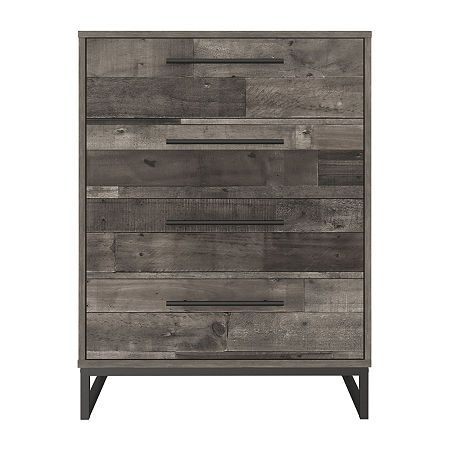 Photo 1 of Signature Design by Ashley Neilsville Bedroom Collection 4-Drawer Chest, One Size , Gray
