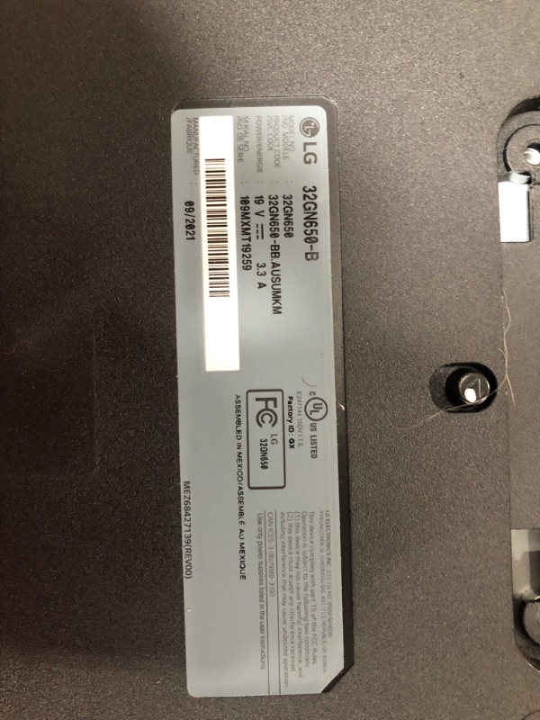 Photo 3 of (NOT FUNCTIONAL)
LG UltraGear 32GN600-B - LED-Monitor - QHD - 80 cm (32")
