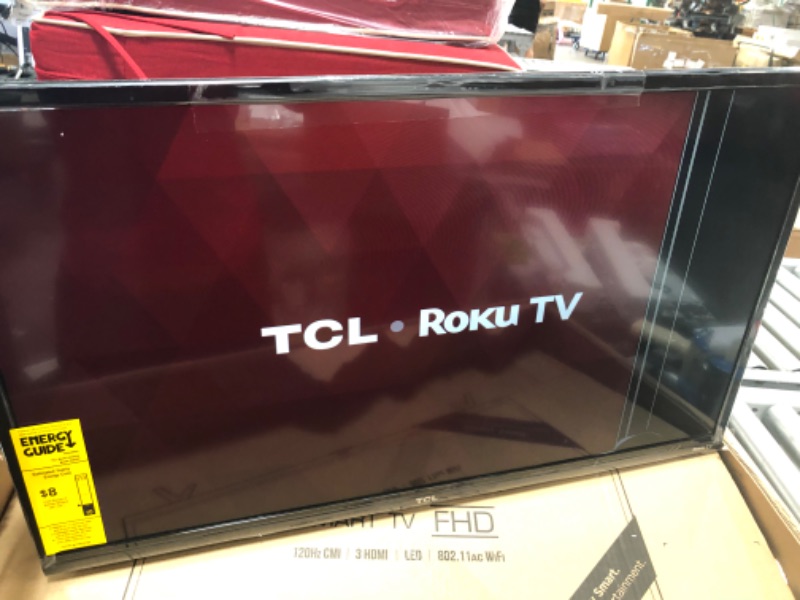 Photo 1 of (DAMAGED SCREEN/PIXELS)
TCL 32-inch 1080p Roku Smart LED TV - 32S327, 2019 Model
