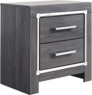Photo 1 of (BROKEN OFF BOTTOM SECTION; SCRATCHED; MISSING HANDLES)
Signature Design by Ashley Lodanna Nightstand, Gray