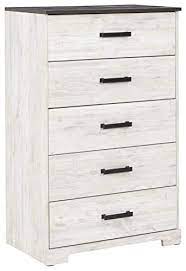 Photo 1 of (INCOMPLETE HARDEARE; PREVIOUSLY ASSEMBLED)
Signature Design by Ashley Shawburn Modern Farmhouse 5 Drawer Chest of Drawers, Two-Tone Whitewash, 16.5"D x 27.5"W x 44.5"H


