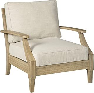 Photo 1 of (MULTIPLE LEG JOINTS)
Signature Design by Ashley Clare View Outdoor Eucalyptus Patio Lounge Chair, Natural Beige
