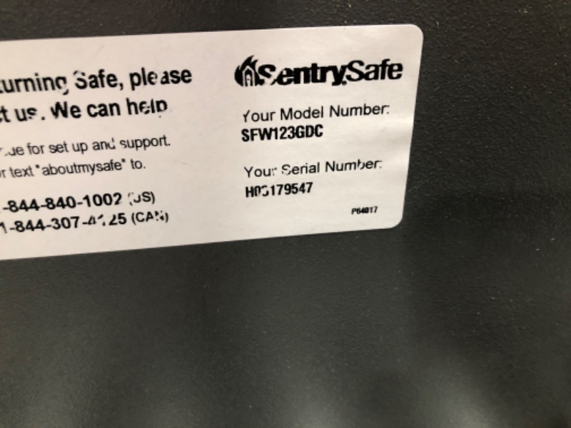 Photo 4 of (DENTED CORNER; MISSING KEYS)
Sentry Fire-Safe Electronic Lock Business Safes, Grey