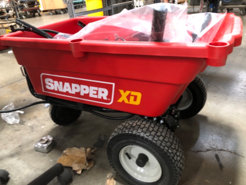 Photo 2 of (BATTERY/CHARGER NOT INCLUDED; CRACKED/SCRATCH BED)
Snapper XD 82V MAX Cordless Electric Self-Propelled Utility Cart with 3.7-Cubic-Foot Cargo Bed, Battery and Charger Not Included
