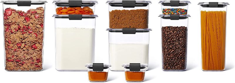 Photo 1 of (PARTS ONLY; MISSING COMPONENTS; SCRATCHED)
Rubbermaid Brilliance Pantry Organization & Food Storage Containers with Airtight Lids, Set of 10 (20 Pieces Total)
