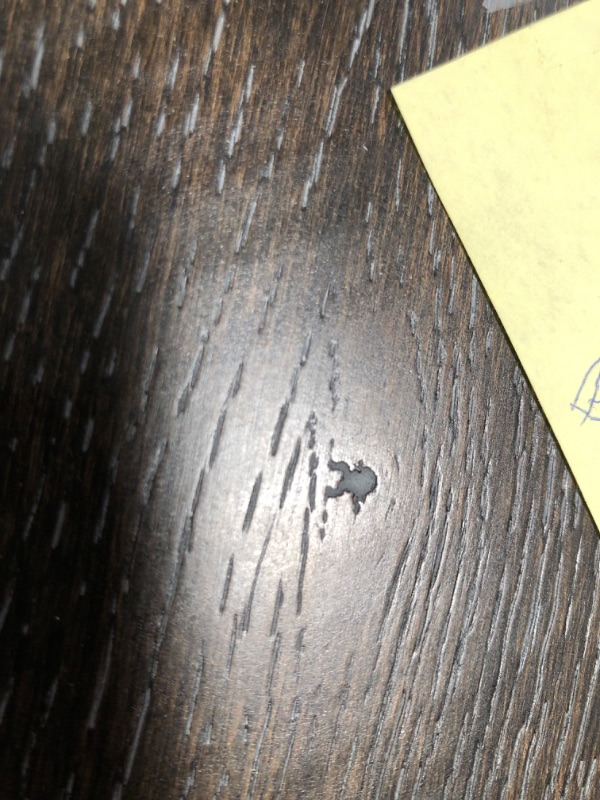 Photo 1 of (INCOMPLETE)
(TABLE TOP ONLY; MISSING LEGS/BASE/HARDWARE)
(DAMAGED TOP/EDGE)
Progressive Muses 48" Round Dining Table in Weathered Pepper
