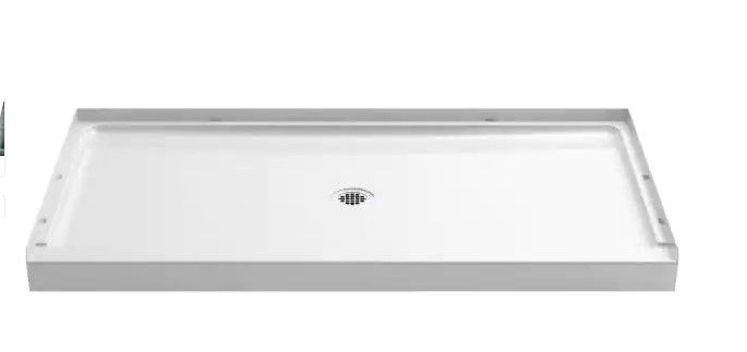 Photo 1 of (BROKEN/CRACKED CORNERS)
Sterling 60 in. x 34 in. Single-Threshold Shower Base with Center Drain in White
