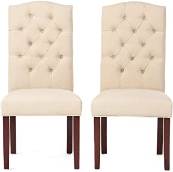 Photo 1 of (MISSING HARDWARE)
Christopher Knight Home Clark Crown Top Linen Dining Chairs, 2-Pcs Set, Ivory
