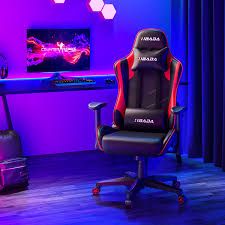 Photo 1 of Hbada Gaming Chair Office Chair in Home Leather with Adjustable Headrest  and Lumbar Pillow, BLK