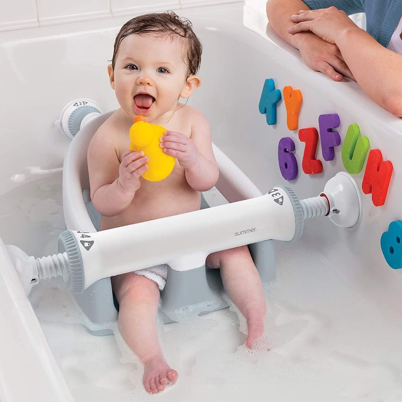 Photo 1 of **2 SEATS**
Summer My Bath Seat (Gray) – Baby Bathtub Seat for Sit-Up Bathing, Provides Backrest Support and Suction Cups for Stability – This Baby Bathtub is Easy to Set-Up, Remove, and Store
