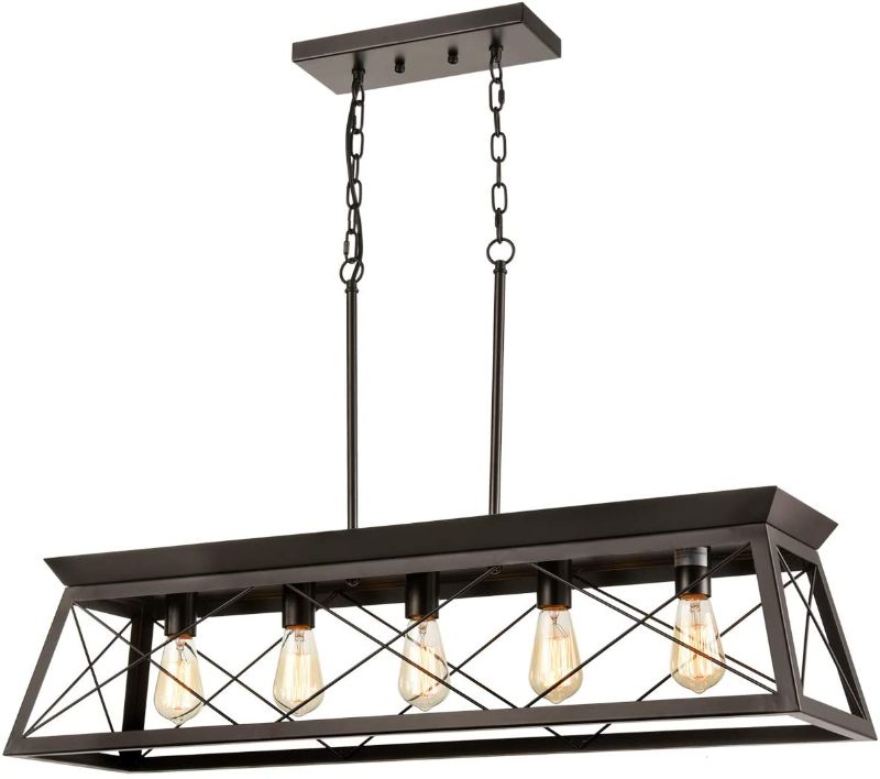 Photo 1 of **SIMILAR TO STOCK PHOTO**
 Industrial 5 Lights Kitchen Island Lighting Dining Room Linear Chandelier
