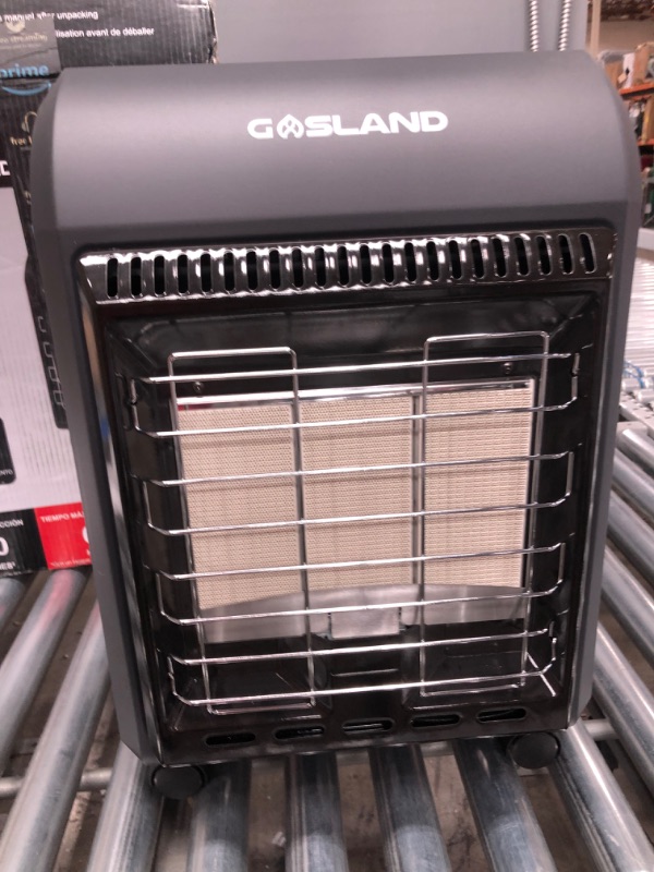 Photo 2 of **SIMILAR TO STOCK PHOTO**
Propane Heater, thermomate 18,000 BTU Portable LP Gas Heater with 3 Power Settings, Mobile Radiant Cabinet LP Heater with Gas Regulator and Hose, Heating Area Up to 450 Sq. Ft
