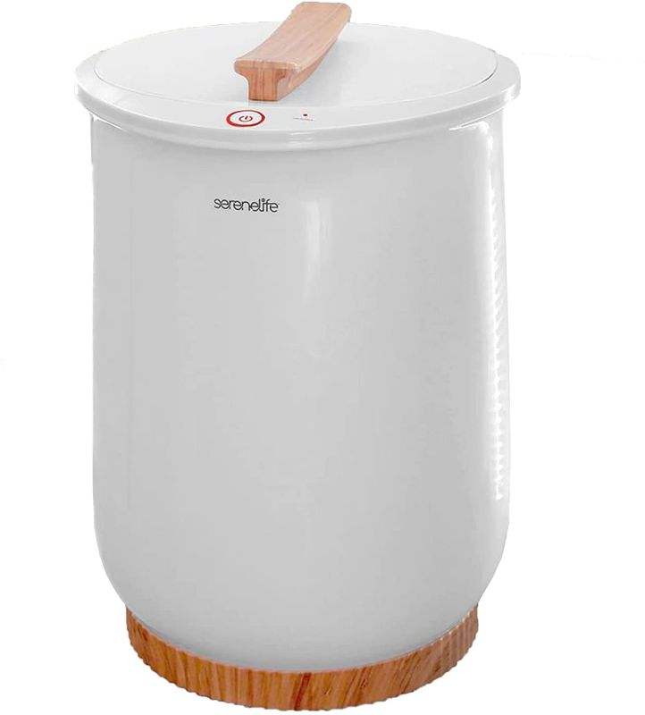 Photo 1 of Luxury Towel Warmer Bucket Style - White Large Towel Heater Portable Spa Towel Warmer for Bathroom - Auto Shut Off, Fits Up To Two Oversized Towels - Bathrobe, Towel, Blanket, PJ - SereneLife SLTLW100