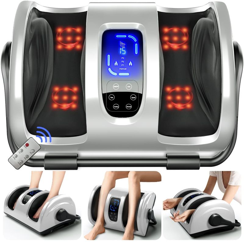 Photo 1 of TISSCARE Shiatsu Foot Massager Machine w/ Remote & Heat for Plantar Fasciitis & Neuropathy, Deep Kneading Calf Massage, Leg Massager, Promote Blood Circulation & Pain Relief & Better Sleep