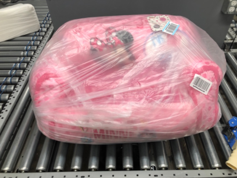 Photo 1 of Disney Minnie Mouse Toddler Double Bean Bag Sofa Chair with Sherpa Trim , Pink
