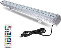 Photo 1 of ATCD 144W Linkable RGBW LED Wall Washer Light, Plug and Play, IP65 Weatherproof , Simultaneous Working Light Bar for Outdoor&Indoor Lighting Projects (with RF Remote Control)
