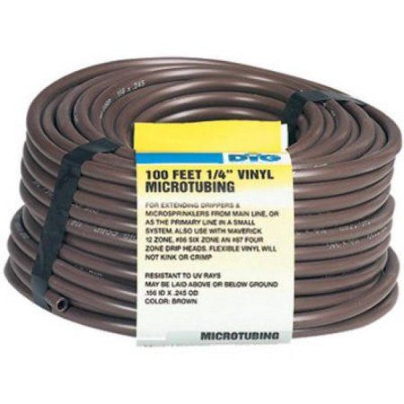 Photo 1 of 2 x DIG B38100 1/4" Vinyl Micro Drip Tubing, 100', Brown
